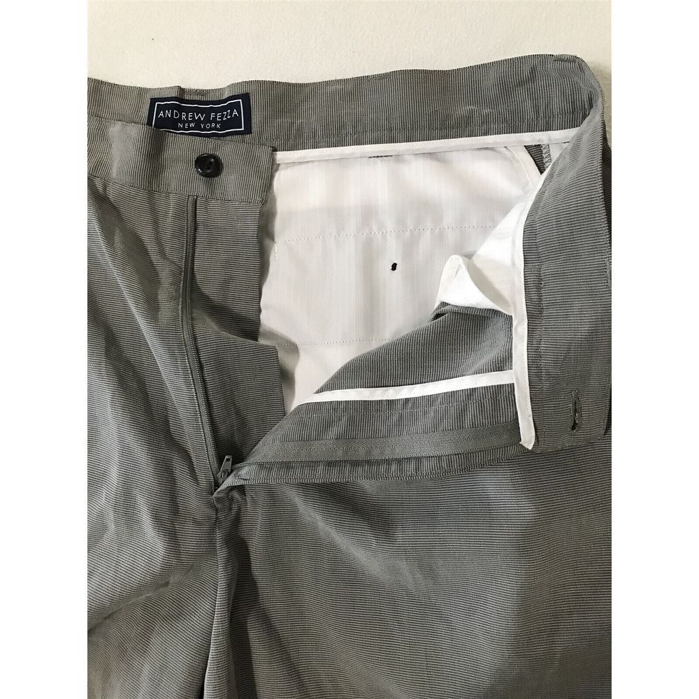 Andrew Fezza‎ 36 x 8.5" Gray Pleated Bermuda Shorts